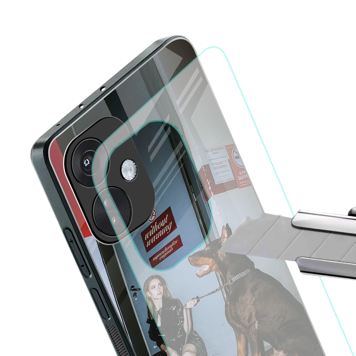 without warning back phone cover | glass case for oneplus nord ce 3