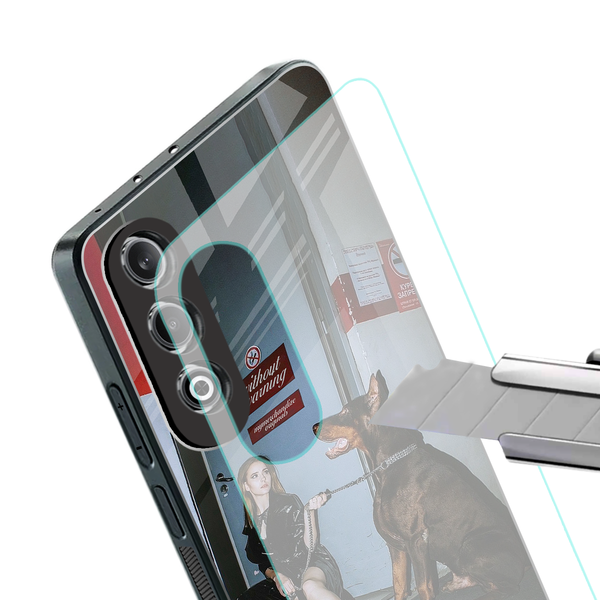 without warning back phone cover | glass case for oneplus nord ce 4