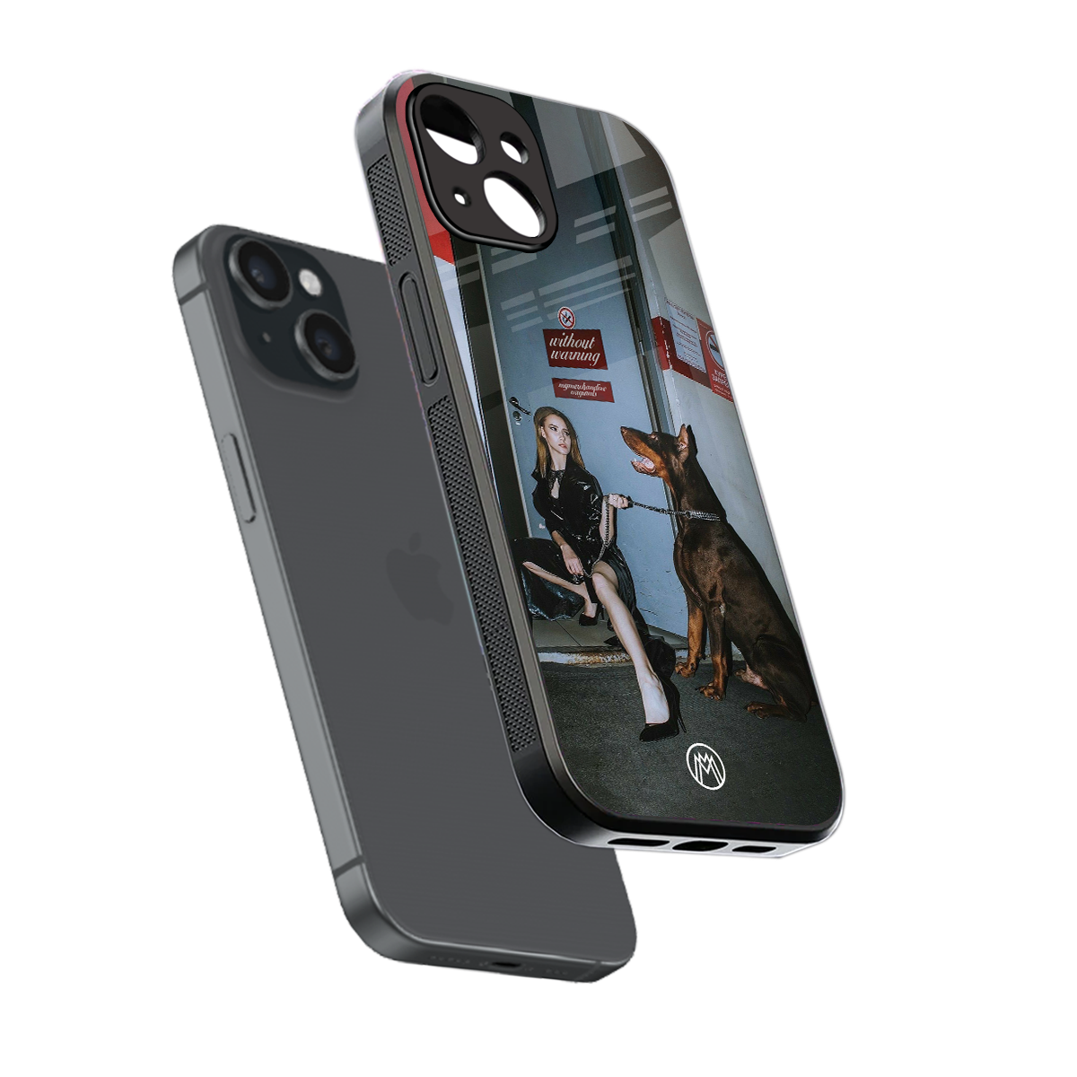 without warning back phone cover | glass case for iphone 15