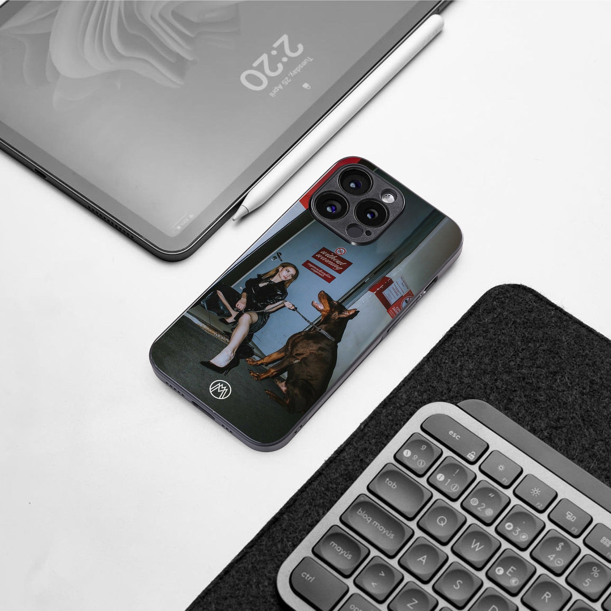 without warning back phone cover | glass case for iphone 16 pro max