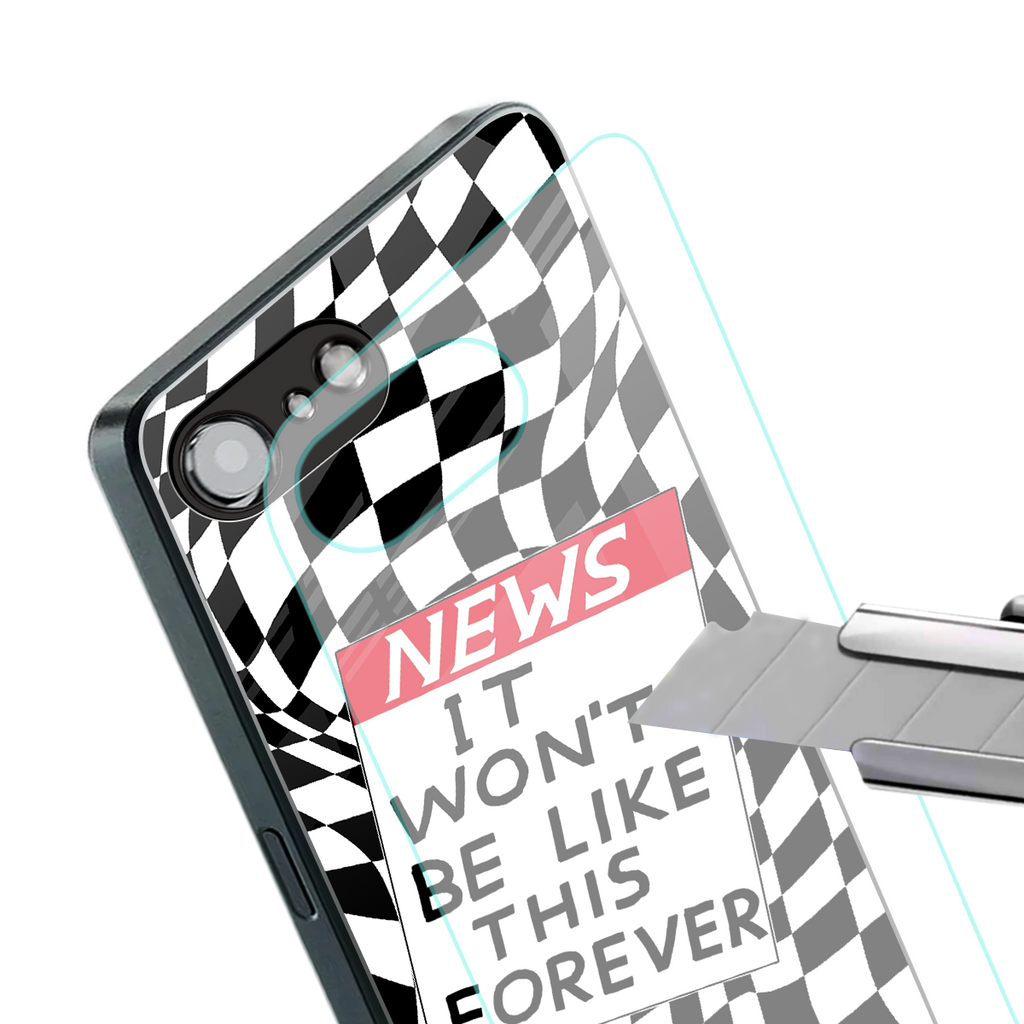 won't be like this forever back phone cover | glass case for iphone 16e