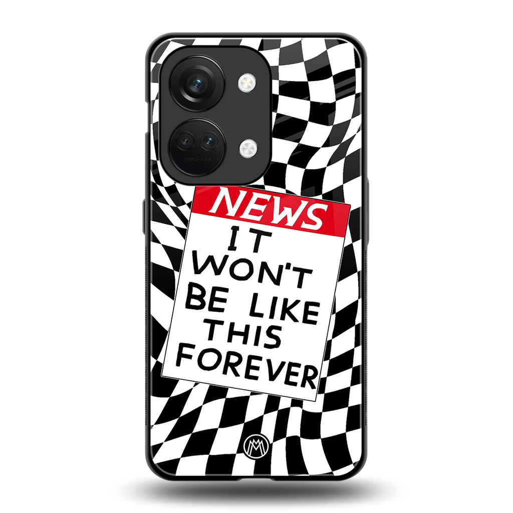 won't be like this forever back phone cover | glass case for oneplus nord 3