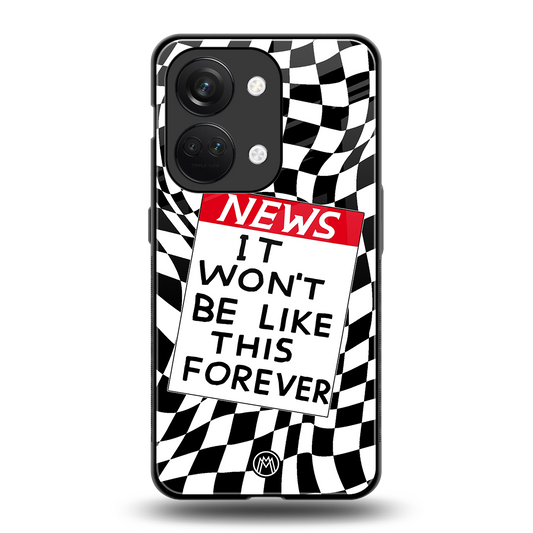 won't be like this forever back phone cover | glass case for oneplus nord 3