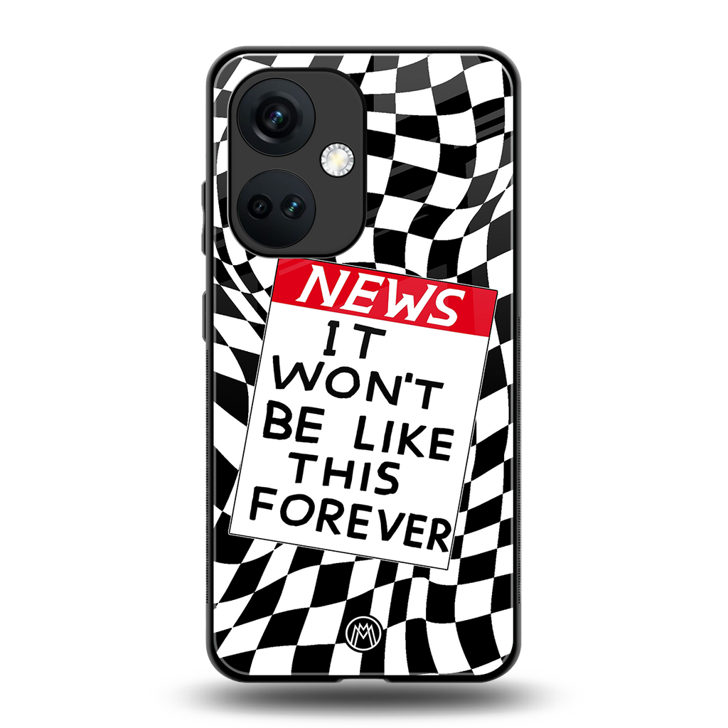 won't be like this forever back phone cover | glass case for oneplus nord ce 3