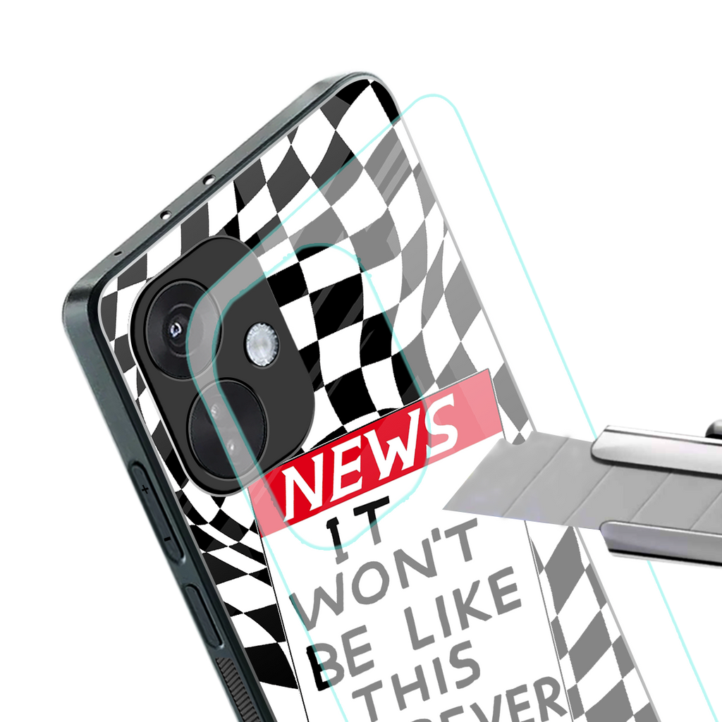 won't be like this forever back phone cover | glass case for oneplus nord ce 3