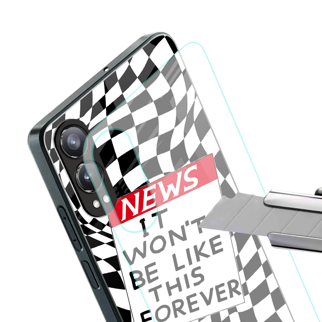 won't be like this forever back phone cover | glass case for oneplus nord ce 4 lite