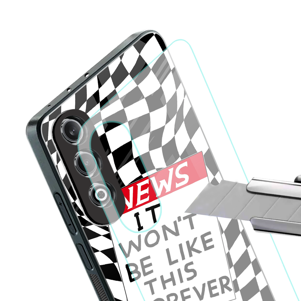 won't be like this forever back phone cover | glass case for oneplus nord ce 4