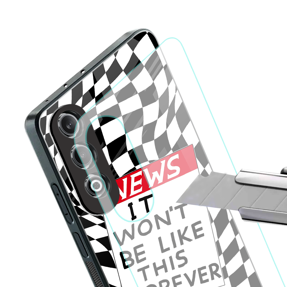 won't be like this forever back phone cover | glass case for oneplus nord ce 4