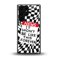 won't be like this forever back phone cover | glass case for samsung galaxy s25 ultra