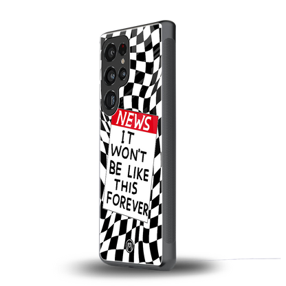 won't be like this forever back phone cover | glass case for samsung galaxy s25 ultra