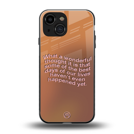 wonderful thought back phone cover | glass case for iphone 13 mini