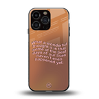 wonderful thought back phone cover | glass case for iphone 13 pro max