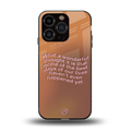 wonderful thought back phone cover | glass case for iphone 13 pro