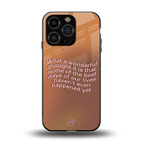 wonderful thought back phone cover | glass case for iphone 13 pro