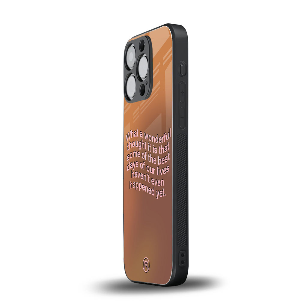 wonderful thought back phone cover | glass case for iphone 13 pro