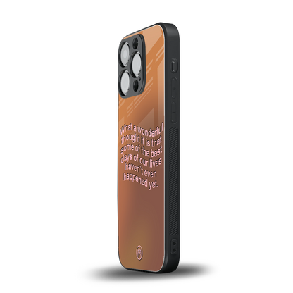 wonderful thought back phone cover | glass case for iphone 13 pro