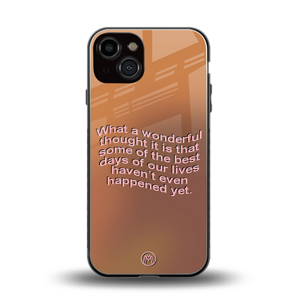 wonderful thought back phone cover | glass case for iphone 13
