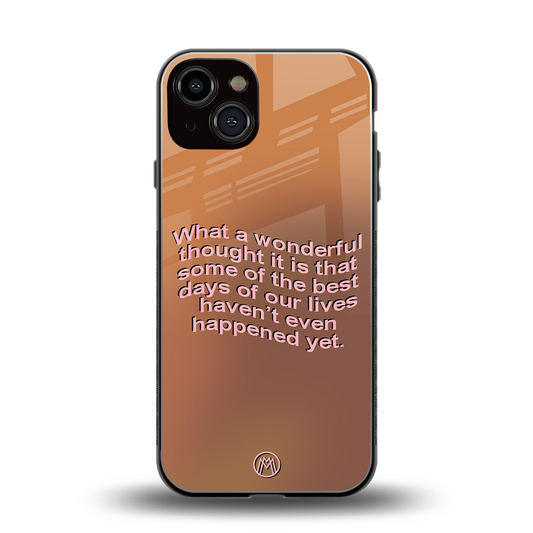 wonderful thought back phone cover | glass case for iphone 13
