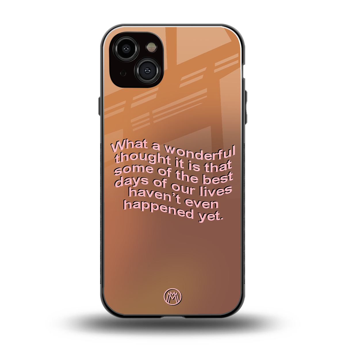 wonderful thought back phone cover | glass case for iphone 14 plus