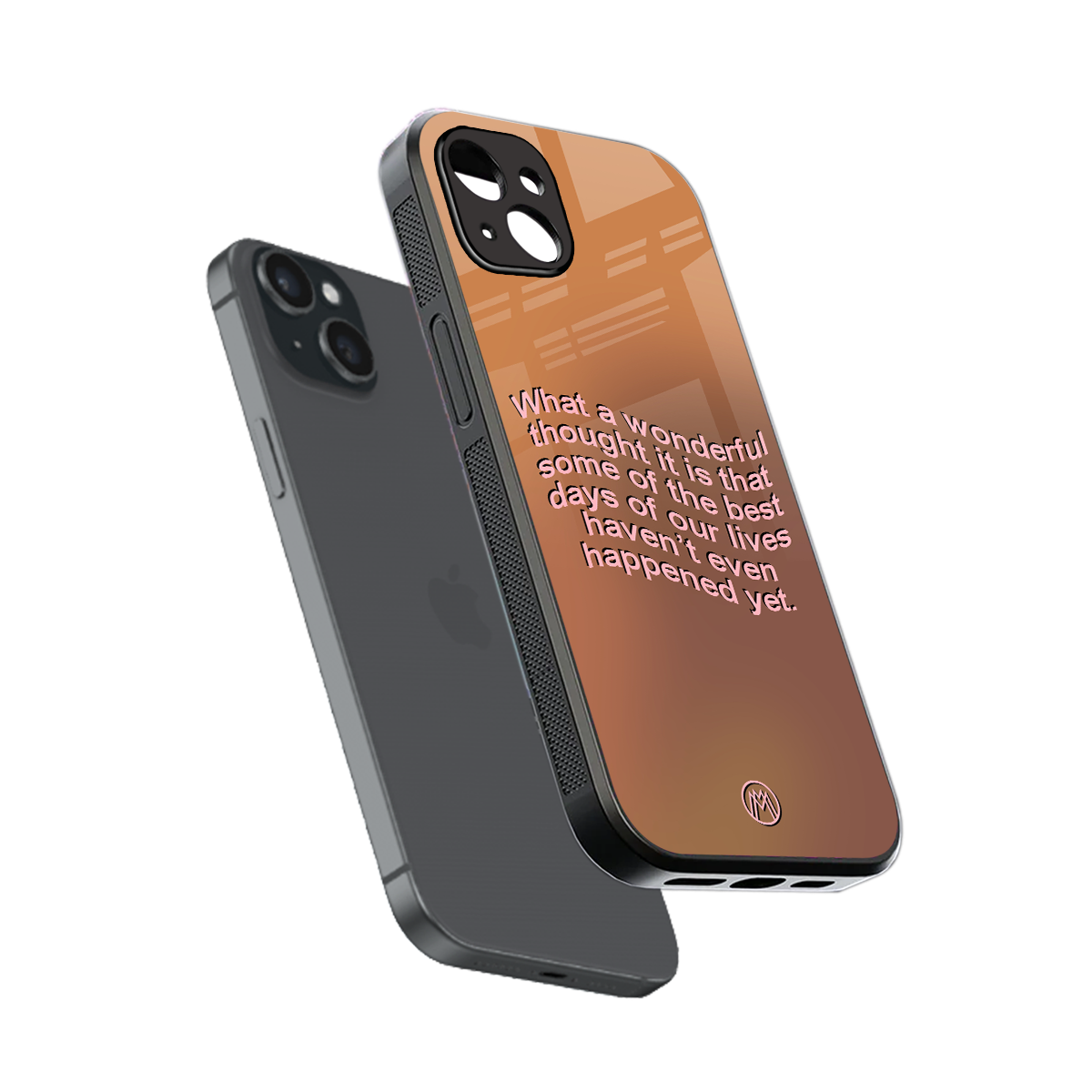 wonderful thought back phone cover | glass case for iphone 15 plus