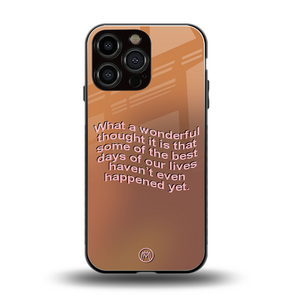 wonderful thought back phone cover | glass case for iphone 14 pro max