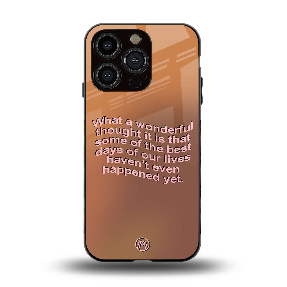 wonderful thought back phone cover | glass case for iphone 15 pro