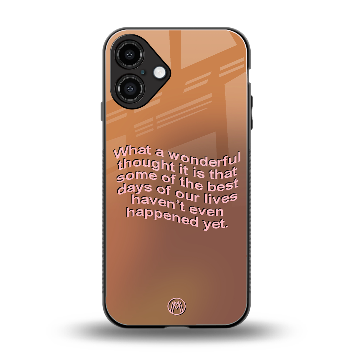 wonderful thought back phone cover | glass case for iphone 16 plus