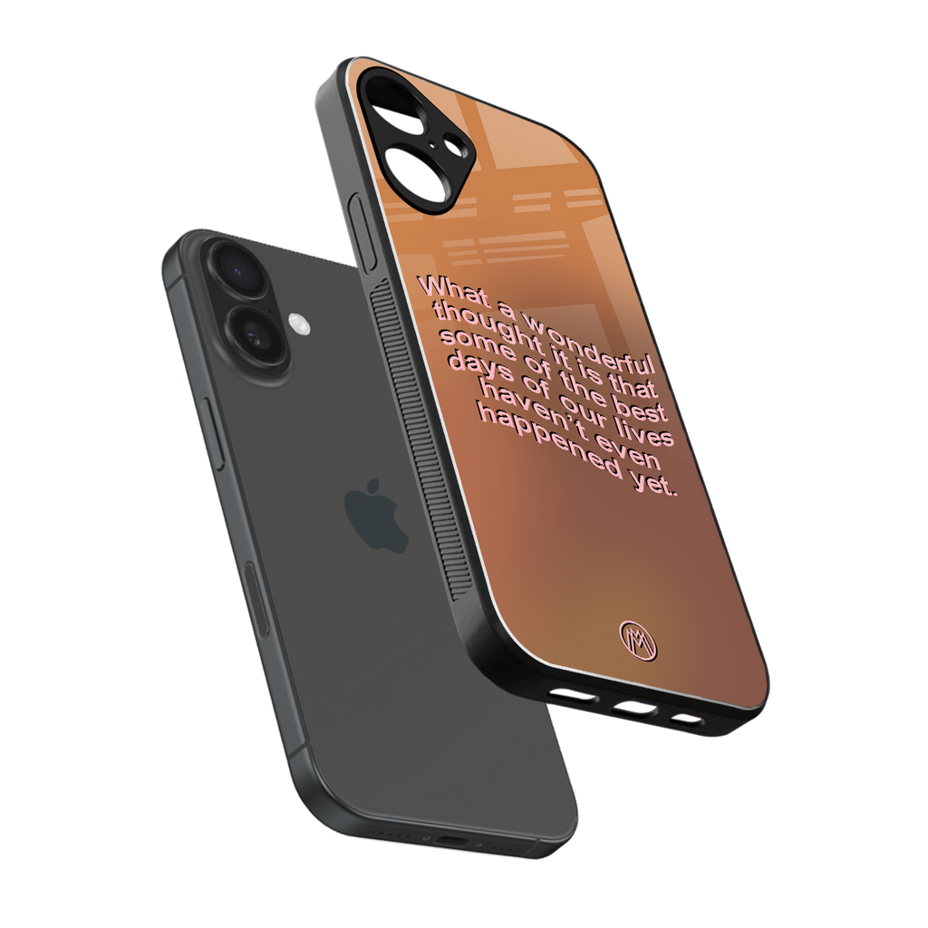 wonderful thought back phone cover | glass case for iphone 16 plus