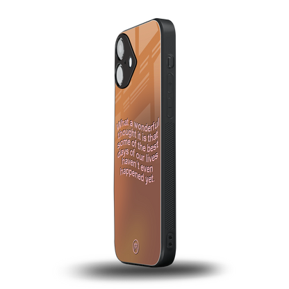 wonderful thought back phone cover | glass case for iphone 16 plus