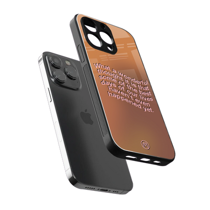 wonderful thought back phone cover | glass case for iphone 16 pro max