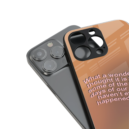 wonderful thought back phone cover | glass case for iphone 13 pro max