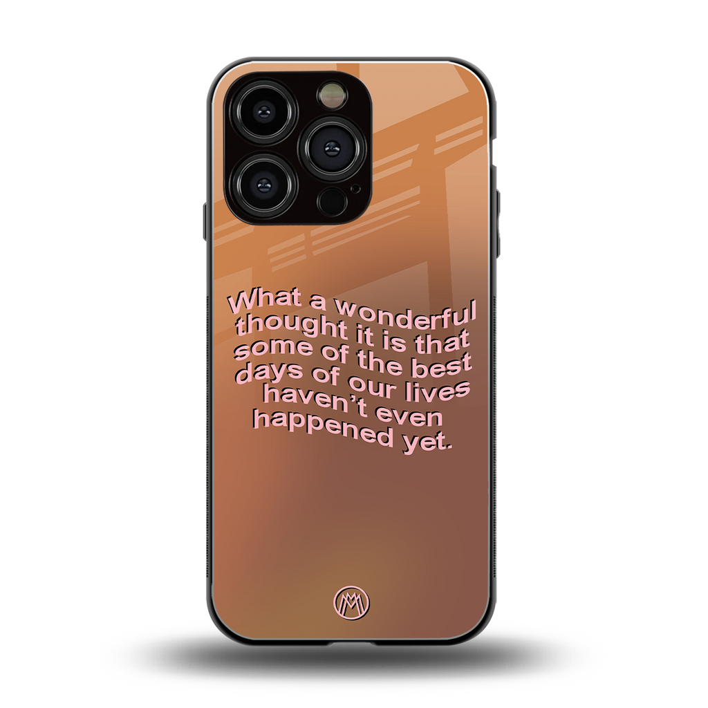 wonderful thought back phone cover | glass case for iphone 16 pro