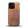 wonderful thought back phone cover | glass case for iphone 16 pro