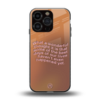 wonderful thought back phone cover | glass case for iphone 16 pro