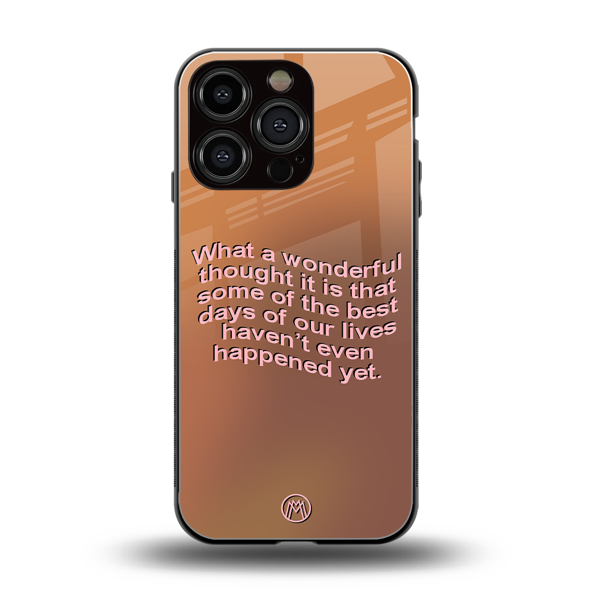 wonderful thought back phone cover | glass case for iphone 16 pro