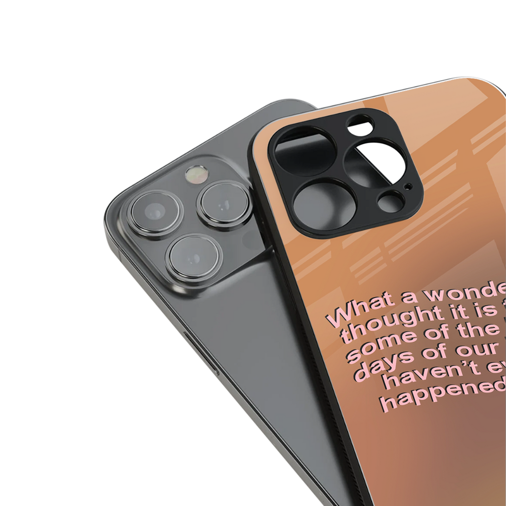 wonderful thought back phone cover | glass case for iphone 16 pro max