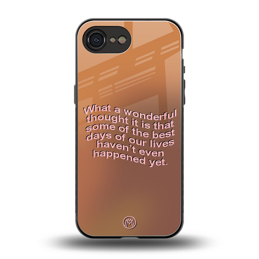 wonderful thought back phone cover | glass case for iphone 16e