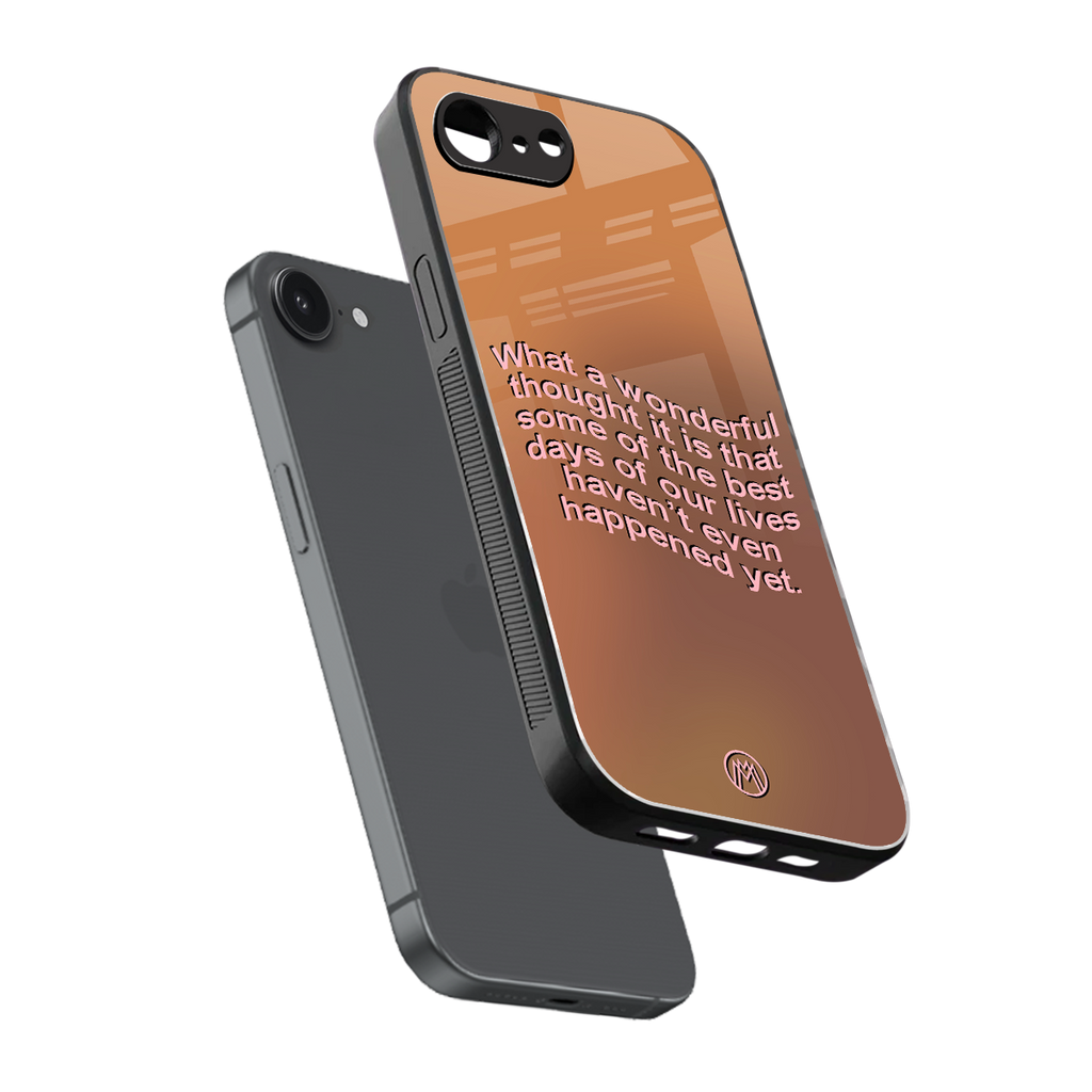 wonderful thought back phone cover | glass case for iphone 16e