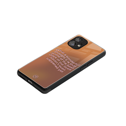 wonderful thought back phone cover | glass case for nothing phone 1