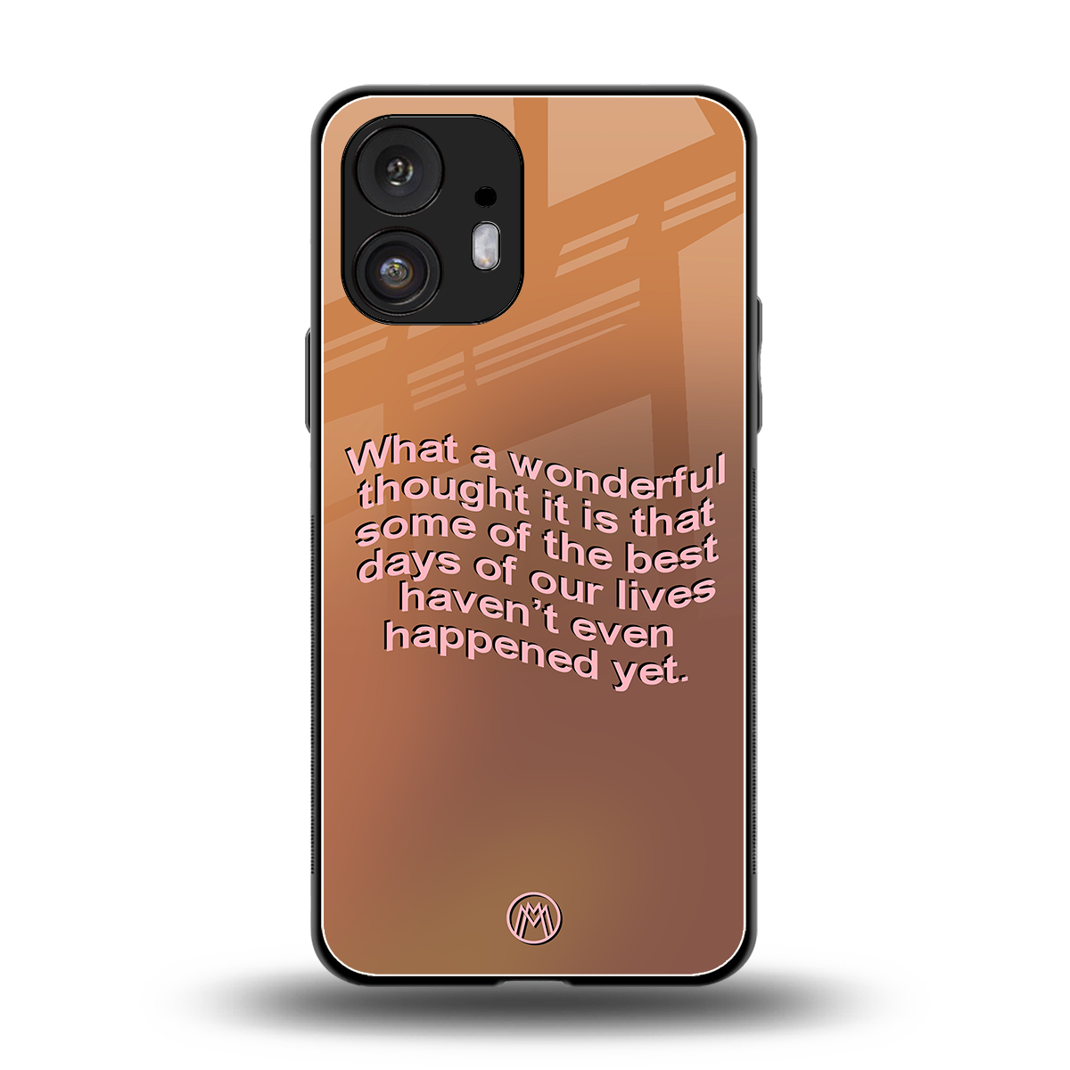 wonderful thought back phone cover | glass case for nothing phone 2