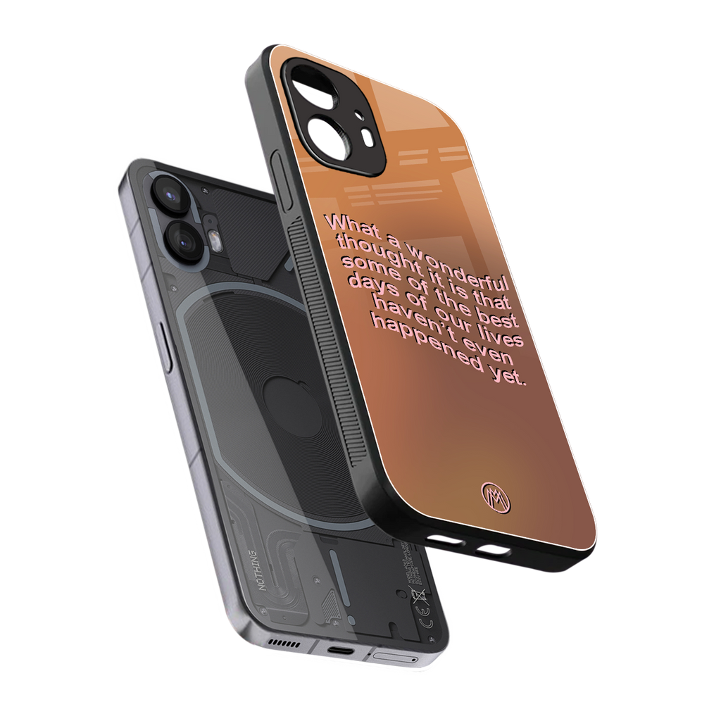 wonderful thought back phone cover | glass case for nothing phone 2
