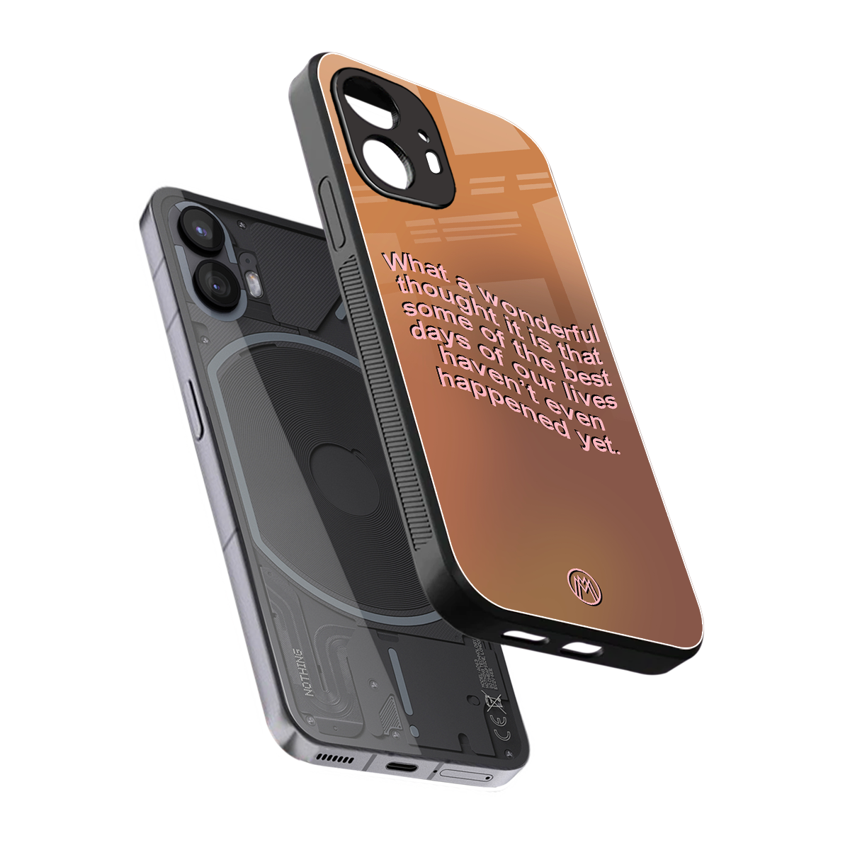 wonderful thought back phone cover | glass case for nothing phone 2