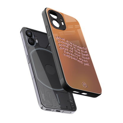 wonderful thought back phone cover | glass case for nothing phone 2