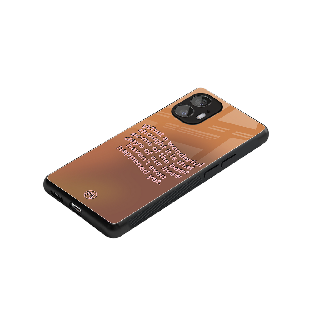 wonderful thought back phone cover | glass case for nothing phone 2