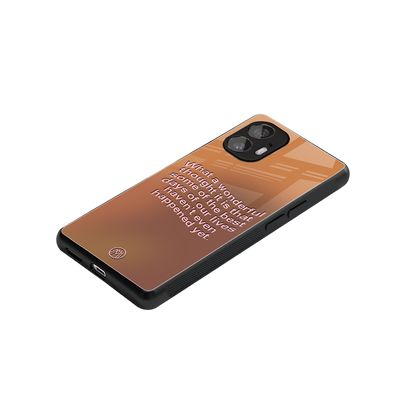 wonderful thought back phone cover | glass case for nothing phone 2