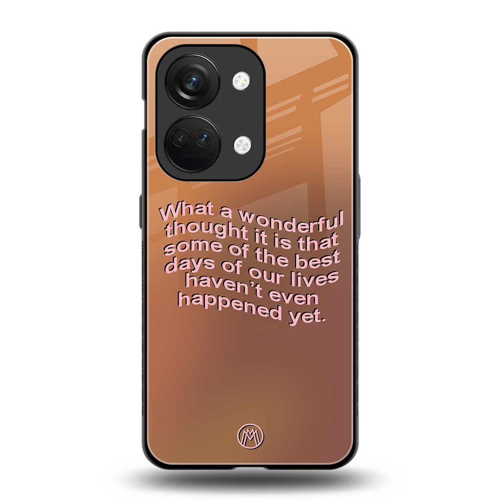 wonderful thought back phone cover | glass case for oneplus nord 3