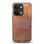 wonderful thought back phone cover | glass case for oneplus nord 3