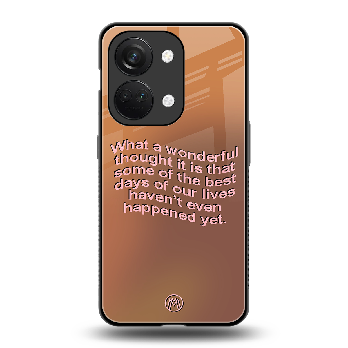 wonderful thought back phone cover | glass case for oneplus nord 3