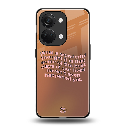 wonderful thought back phone cover | glass case for oneplus nord 3
