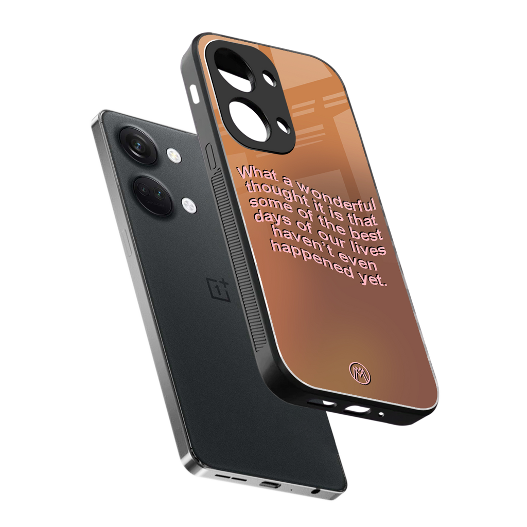 wonderful thought back phone cover | glass case for oneplus nord 3